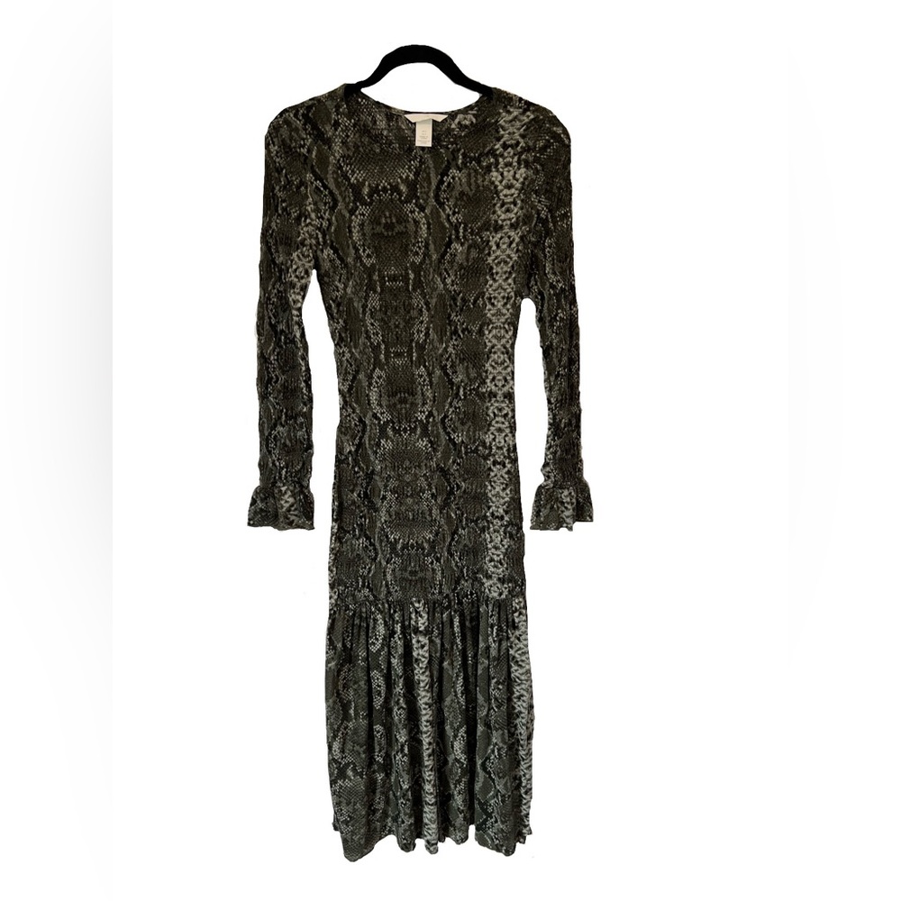 H& M snake print maxi dress size small